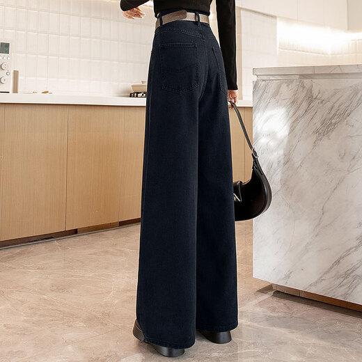 
Cypress House draped wide-leg pants 2025 autumn new style new women's high waist loose wash jeans