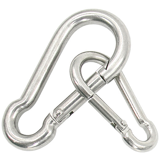 Hesdig JG-54 304 stainless steel spring hook, hoist quick release buckle, spring buckle, chain buckle, safety buckle, spring buckle M4 (5 pieces) Beijing warehouse flash delivery