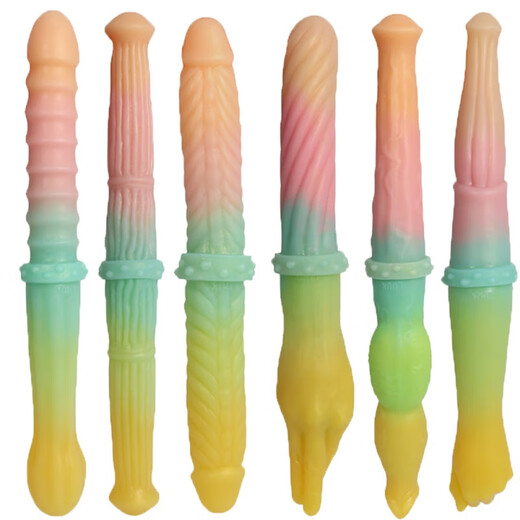 Luanfeng Doppelköpfige Drachen simulierte Penis männliche und weibliche Spitzenhose Masturbation Orgasmus Sexspielzeug Bunt Anus Weibliche weiche und übergroße L7027