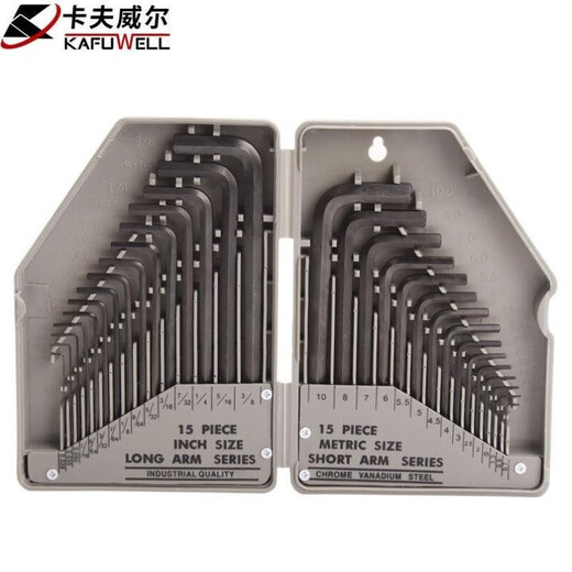 Kraftwells öffentlich-englisch flacher Kopf-Sechskant-Schraubenschlüssel 30-teiliger CRV-Schraubenschlüssel KH3049 10-teiliger Flachkopf Hexagon Set KH5009
