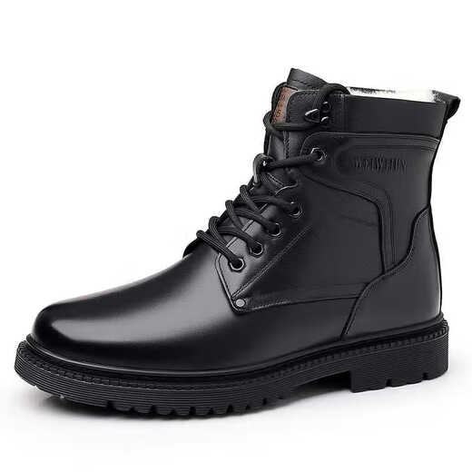 Special Forces Toy Gun 3513 Cruiser Herrenschuhe Taktische Kampfstiefel Winter High-Top Pure Woll Military Baumwolllederschuhe 3518 Single Schuhe Schwarz 39