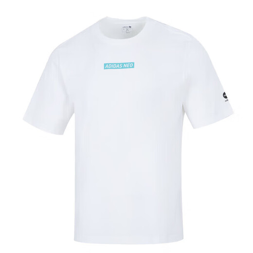 阿迪达斯 （adidas）短袖T恤男装夏季新款NEO运动服针织透气圆领半袖上衣HC9717 HC9717白色 2XL