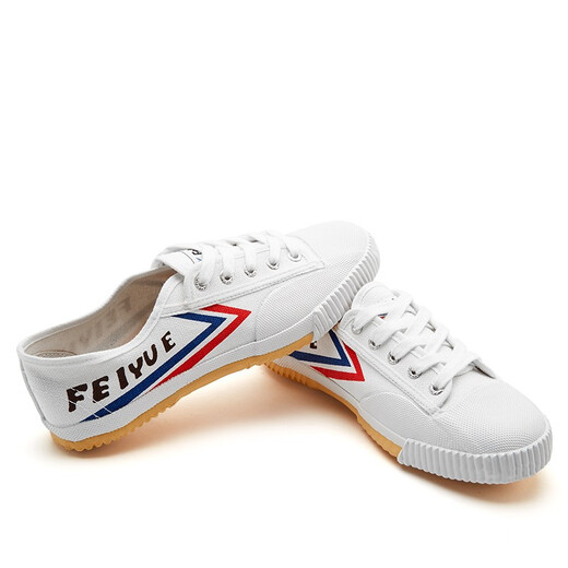 
Feiyue official canvas shoes men's shoes summer breathable women's shoes Shaolin soul track and field jogging shoes couple casual sports shoes men classic white red blue 41 one size larger