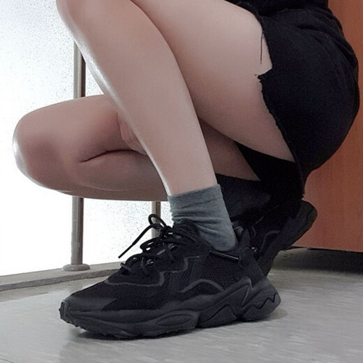 阿迪达斯（adidas）三叶草男女鞋老爹鞋 运动鞋复古时尚潮流舒适缓震跑步休闲鞋 EE6999/黑武士 42