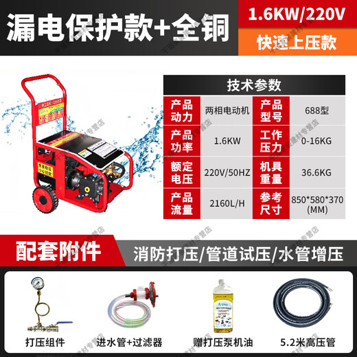 Wulang Mechanische Rohrleitung Druckprüfung Pump