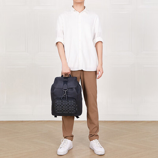 蔻驰（COACH）奢侈品 Sullivan 30男士时尚双肩包黑色C9864 经典款 送礼自用 C9864 QBO3I
