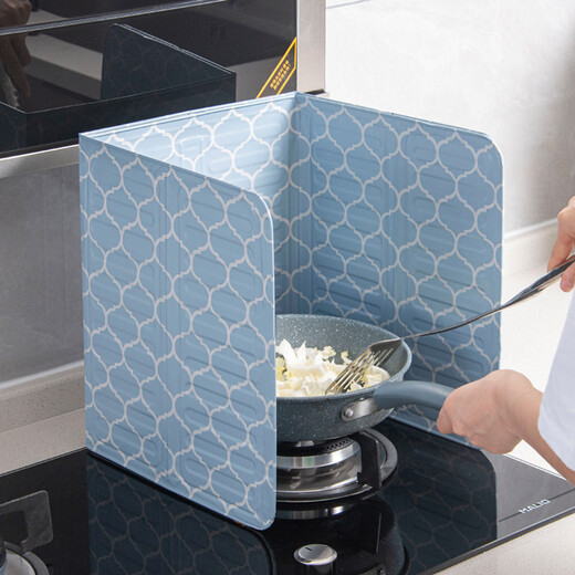 Wenting oil-proof baffle for cooking, anti-splash, foldable oil baffle, high temperature resistance, aluminum foil baffle, easy to clean, creative oil barrier, smiley face