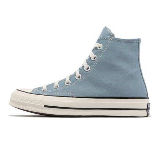 匡威（Converse）高帮帆布鞋CHUCK 70 HI男女鞋透气运动鞋A04584C 水洗蓝色 38