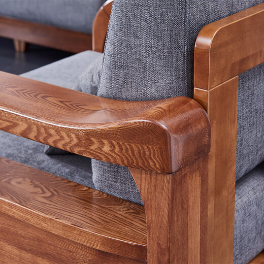 Guangming Möbel Massives Holzsofa Ecksofa Kombination Sofa abnehmbar waschbarer Shuiquliu Sofa Modernes chinesisches Sofa 3884a Einzelperson