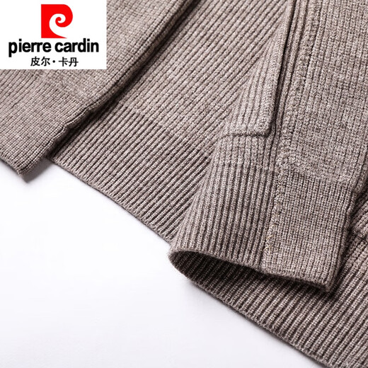 Pier Cardin brand high-end men's clothing, men's knitted cardigans, spring and autumn wool jackets, casual and fashionable sweaters, tops, fashion clothes, new products, knitted black M 165