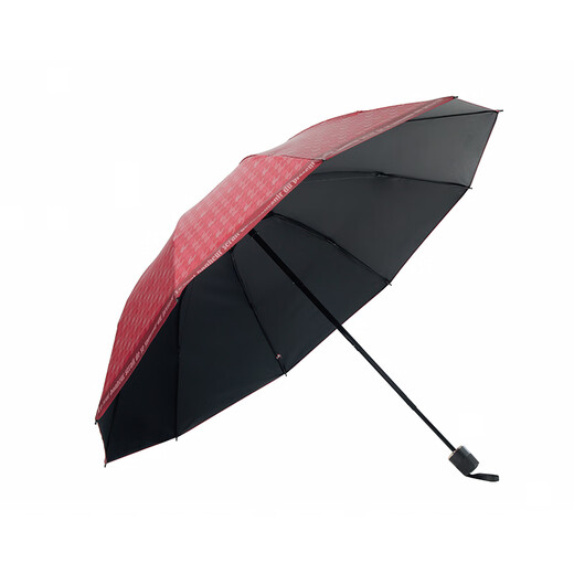 红叶雨伞反向手动折叠伞便携太阳伞遮阳男士晴雨伞大号十骨9227 黑色 10骨