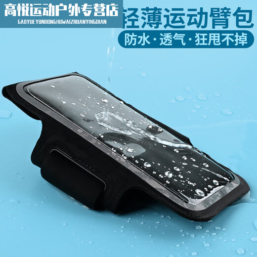 Zailu mobile phone strap arm running arm bag men and women outdoor sports arm sleeve fitness equipment universal mobile phone classic black large size universal