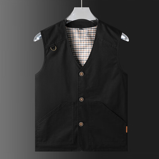 
Keerqi vest men's pure cotton work vest middle-aged and elderly people's large-size photography fishing horse clip daddy wear multi-pocket vest khaki 8802 XL suggestion 130-145Jin [Jin equals 0.5 kg]