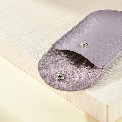 Vanlord Schlüsseltasche für Damen, kompakte Mini-ultradünne ausziehbare Schlüsselaufbewahrung, süße Autoschlüsseltasche, Lavendel-Hellviolett