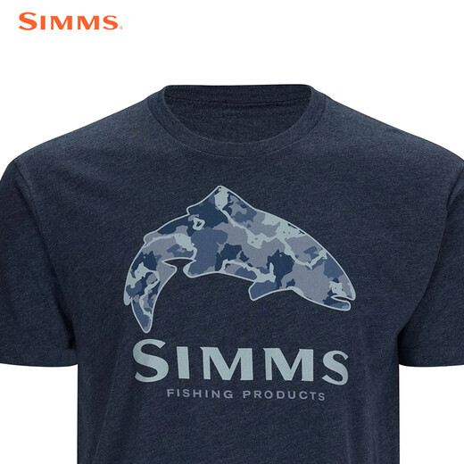 
SIMMS new short-sleeved T-shirt spring and summer breathable and comfortable boys fashion Luya outdoor fishing suit soft and comfortable quick-drying PG-14101 short-sleeved T-shirt black S
