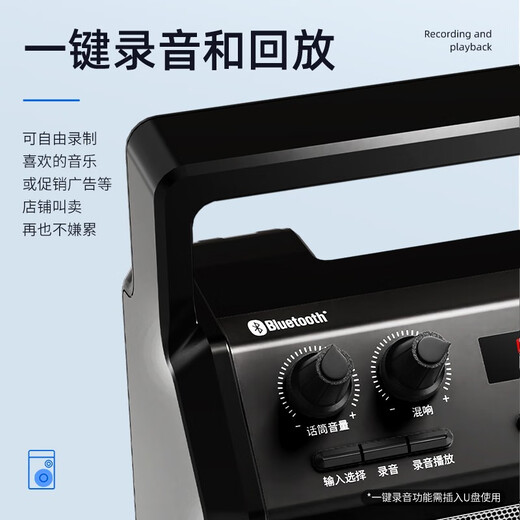 飞利浦（PHILIPS）SD50X户外蓝牙音箱广场舞音响舞台教学小蜜蜂扩音器手提便携式大音量小型音响 SD50X音响 手持麦版