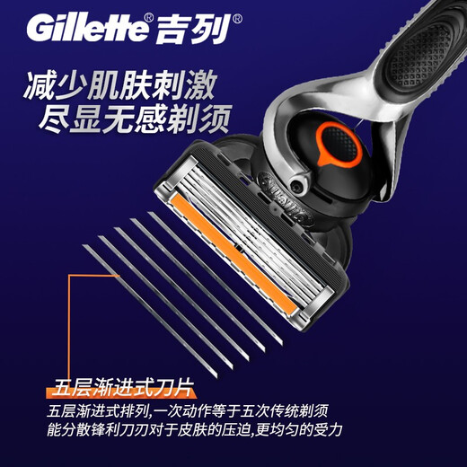 吉列(Gillette)锋隐致顺刀片手动剃须刀锋速5层刮胡刀刀头 简包装锋隐致顺1刀头