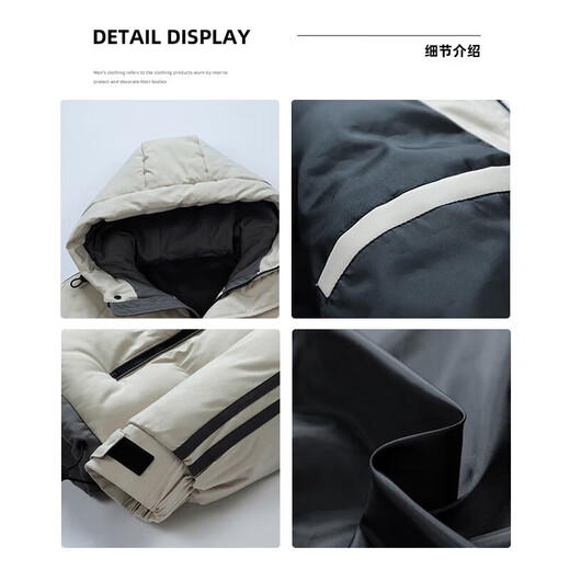 FAIR SPORT运动棉服男冬季新款保暖棉衣男连帽外套宽松百搭棉袄上衣服 9789黑色(B) 3XL