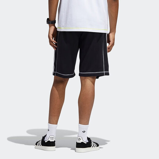 阿迪达斯（adidas）三叶草短裤男裤夏季新款运动裤宽松舒适时时透气休闲针织五分裤 GN3882 M