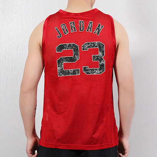 耐克（NIKE）男装女穿夏季新款Air Jordan 黑红公牛AJ23号篮球球衣背心无袖T恤 CZ2500-687/经典黑红 商家力荐 S /165/84A