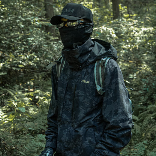 RVVR24 Black Warrior Third Generation Jacket Luya Fishing Suit Windproof and Rainproof Warm Rock Fishing Suit 24 Challenger Jacket-Black 2XL