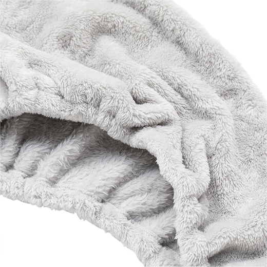 NITORI Yideli Home Furnishing Antibacterial Dry Hair Cap Flannel Face Wash Hair Tie Light Gray