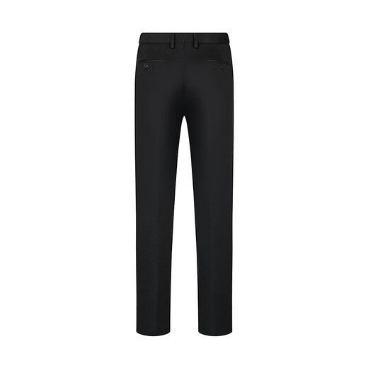 Qipai wool-containing men's casual trousers for men spring and summer thick double-sided brushed comfortable warm trousers black 35