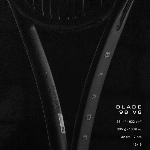 Wilson Tennis Racket Noir Black Series Black Shot Full Carbon Tennis Star Player Professional Single Shot Noir Blade100L 285G 1421 Lix Wave Hard Line [Veuillez noter le nombre de livres de traction]