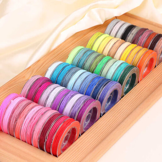 Shusu No. 72 encrypted jade wire beading material package diy hand-woven rope bracelet necklace wire tassel wire gold shop knotting wire 10 colors No. 72 jade wire/random color-10m/roll