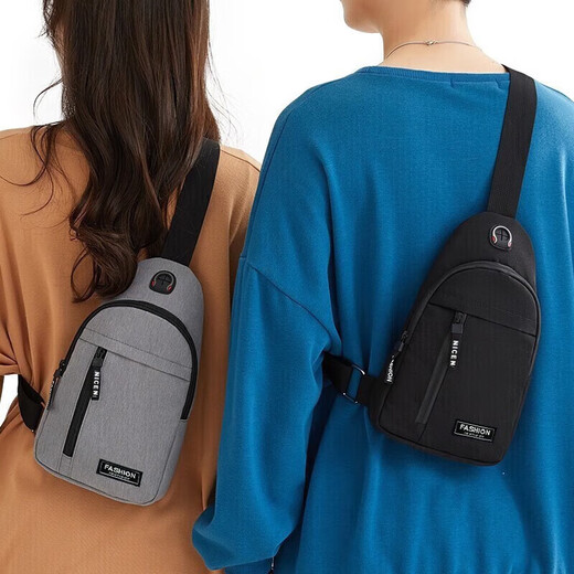 Sports waist bag, running bag, men's casual crossbody bag, mobile phone bag, water-repellent fitness bag, black