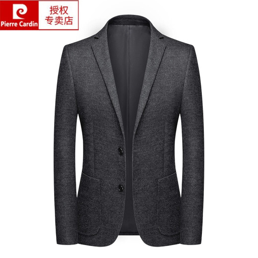 Pierre Cardin autumn and winter wool suit men's jacket youth Korean style woolen casual small suit men's slim single top gray 50/180