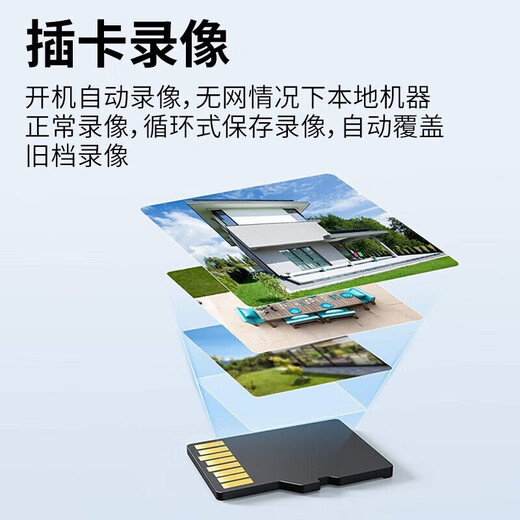 Tongyao Smart AI Home Überwachungskamera Zwei-Wege-Videoanruf in Indoor Care Mobiltelefon Remote-Dialog Wireless HD 360-Grad Panoramic No Dead Angle With Night Vision Monitor [WiFi Upgrade-Version] Zwei-Wege-Video + One-Touch-Anruf 30-Tage-Loop-Abdeckungskarte