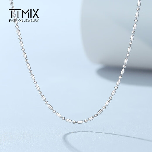 TTMIX high-end sense pt950 platinum necklace plain chain platinum clavicle chain women's neck jewelry ball column chain 8.5-8.7g 60cm thick 1.5mm