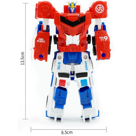 机器人变形玩具车擎天柱磁力合体变形机器人小汽车变身玩具车儿童男孩玩具车国庆节儿童礼物 JY675J-合体变形战车