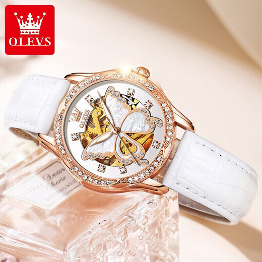 OLEVS women's watch mechanical fully automatic Swiss certified brand light luxury waterproof women's watch birthday gift for girlfriend
