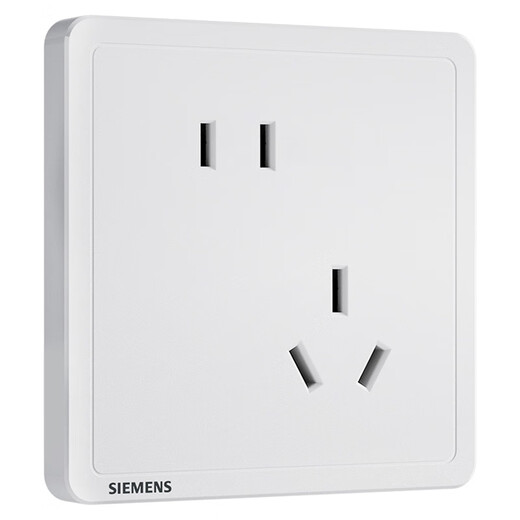 Siemens (Siemens) Sockelplatte, Fünf-Loch-Stromversuche, großer Abstand, zwei bis drei Stecker-Wand-Sockel, Zhidian-Serie, elegante Weiße, falsch ausgerichtete Fünf-Leitung