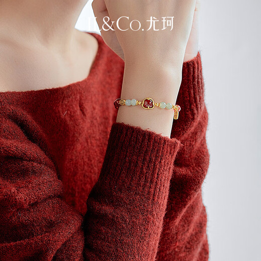 IL&CO You Ke Cute Snake Lucky Snake Year of the Snake Red Rope Bracelet Girl Snake Birthday Gift for Girlfriend Lucky Snake Year Red Agate Bracelet