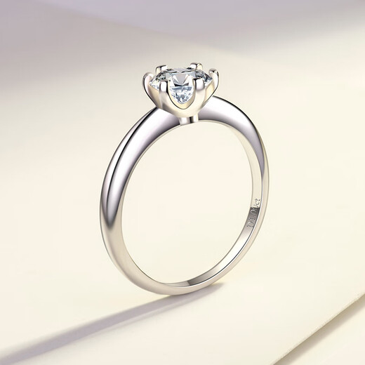 Miling 18K gold D color moissanite carat diamond ring for women S925 sterling silver PT950 platinum six claw couple proposal ring 50 points diamond order remarks 8-22 code number