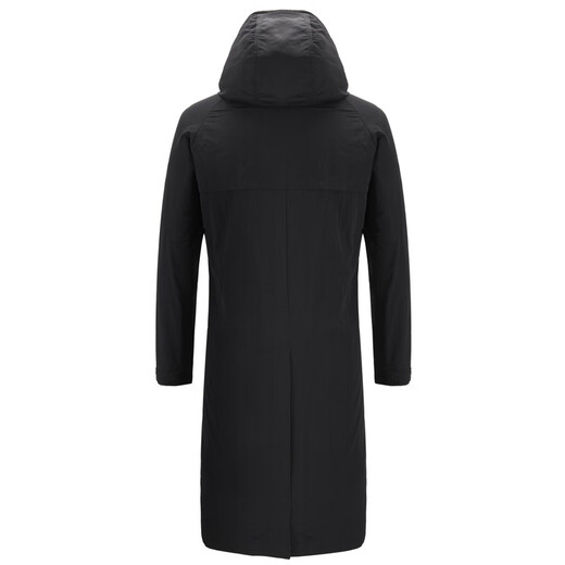 YOUNGOR windbreaker men's hooded long single windbreaker nylon durable, comfortable and breathable men's top jacket black L 175/96A