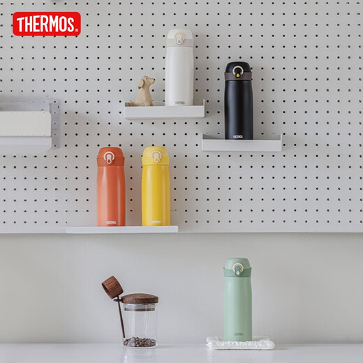 THERMOS thermos water cup high vacuum stainless steel student cup birthday gift group purchase customized TCME-400S crescent white 400ml