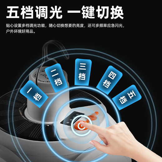 Zhenniu Camping-Lampe, Solar-Ladelampe, Outdoor, Camping, Zelt, Lagerlampe, Notfallausrüstung, Hängelampe, Stromausfall, Beleuchtung, Glühbirne, fünfter Gang (800 mAh)