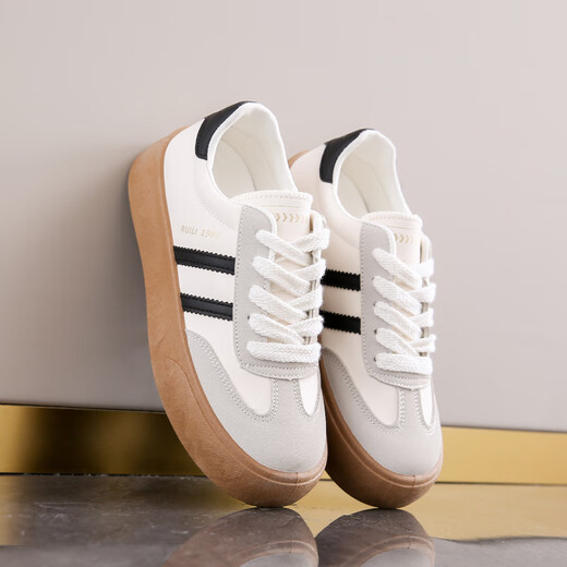 Huili Frauenschuhe Super weiche Frauenschuhe dicker Leinwandschuhe für Frauen 2025 Frühling und Herbst Neue vielseitige Retro Schwangerschaft Casual Schuhe 702 Weiß 39