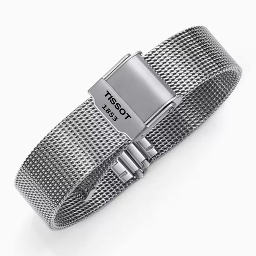 Suitable for Tissot watch strap mesh strap original model steel strap 1853 Le Locle men and women T006 T063 Junya Hengyi black 19mm interface width