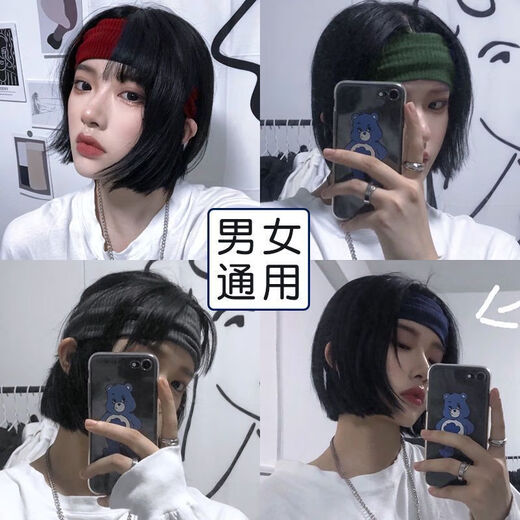 Jiaolu sports headband unisex sweat-absorbent running and going out headband knitted face wash headband scarf women black-single pack