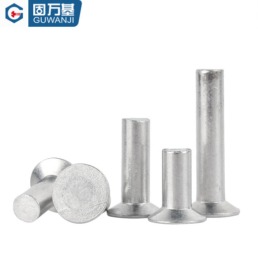 Guwanji GB869 Aluminium Contrège tête rivet frappant à cône plat tête solide rivet signe des signes de tête de tête M3X8 (500 pièces)