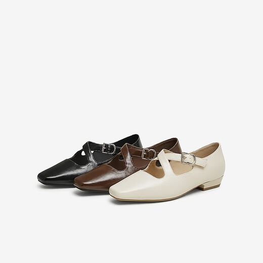 
Best 25 spring simple and fashionable commuter Mary Jane shoes thick heel women's single shoes M1585AQ5 brown 37