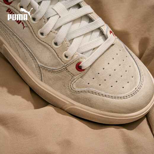 
Puma (PUMA) [Dirty Shoes] Men and Women Low Top Classic Retro Old Casual Board Shoes LX 399254 White-White-Red-01 40
