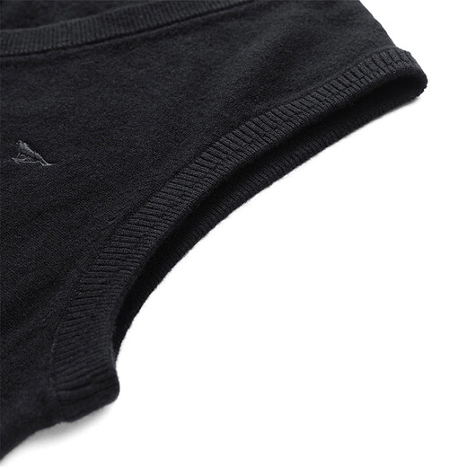 Septwolves cardigan men's pure wool V-neck knitted vest vest men's sweater sweater men's business versatile top 001 (black) L 170