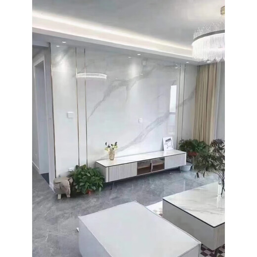 El nuevo estilo de Huoxin Shuo Foshan Rock Slab TV Backet Mured