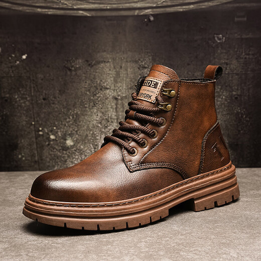 Huilirui Martin Boots para hombres Autumn High-Top Imort Imort Iplea informal de moda